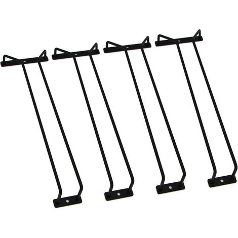 Juego de 4 soportes para copas de vino, botellero, tornillos incluidos, soporte para copas, soporte para copas de vino, apto para cocinas, restaurantes y bares - 40 cm (1/5)