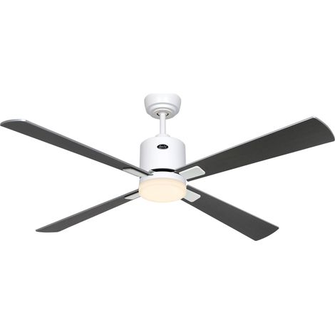 Ventilateur de plafond ECO NEO III 132, blanc - Wengé/Argent, Wi-Fi avec éclairage (1/2)
