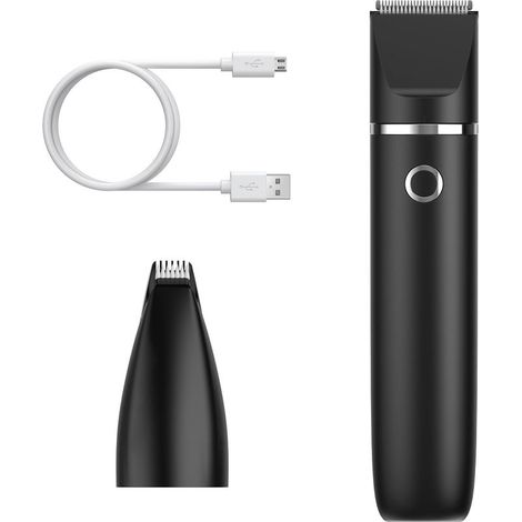 Tondeuses pour Chiens, Tondeuses Chiens Professionnelle con Rechargeable par USB, IPX7 Etanche, Tondeuse Silencieuse pour Poils d'Animaux avec 2 Têtes de Coupe pour Pattes, Oreilles - Noir