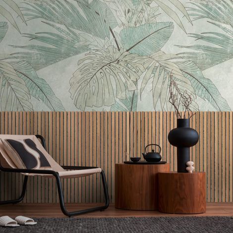 A.S. Creation Livingwalls Fototapete The Wall III 398541 Eine Rolle Ein Motiv 159 x 280 cm Beige Braun Blau (1/4)