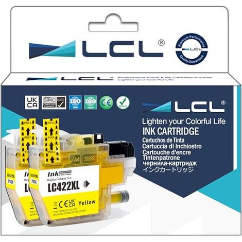 Cartuccia d'inchiostro Huismerk compatibile Brother LC-422XL gialla ad alta capacità 18 ml
