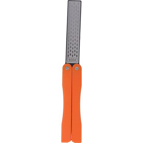 Affûteur de couteaux pliable en forme d'éventail, en matériau Adamas, léger et portable, pour la maison et l'extérieur, orange. (1/5)