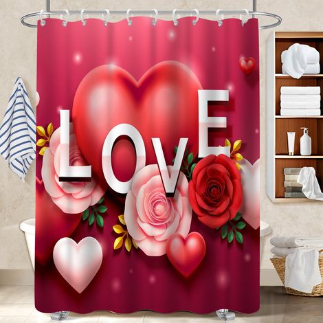 Rideau de bain 180x180 bordure lestée housse de baignoire pour salle de bain avec baignoire (1/5)