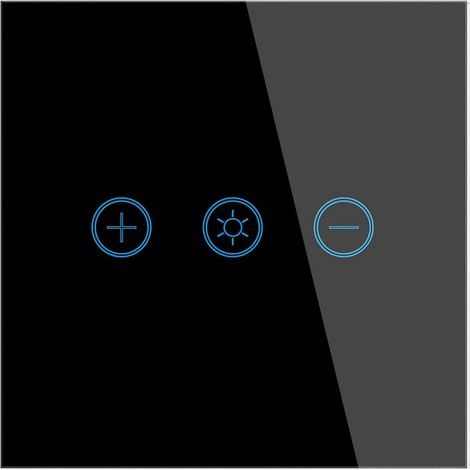 Gradateur avec Support de Panneau en Verre Trempé Fonction de Synchronisation de la Télécommande sans Fil Vocale pour Luminaire à Ampoule à Intensité Variable(Noir) (1/5)