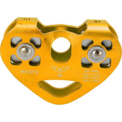 Double heart-shaped zip line pulley for panoramic cable car (gold) (1/5)