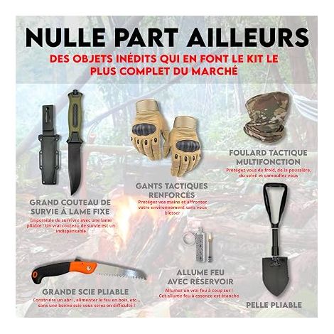 Sac de Survie Kit de Survie Materiel Urgence (1/2)