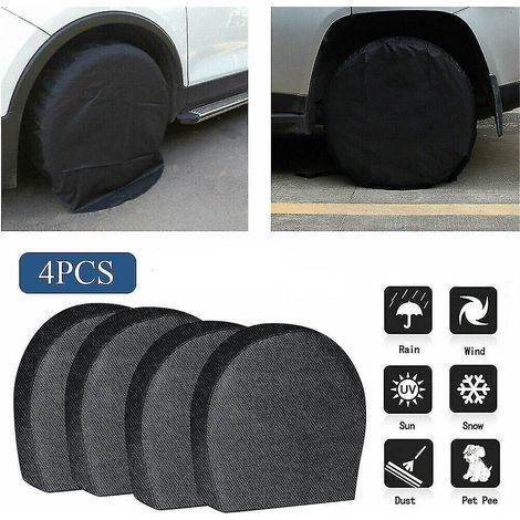 Lot de 4 Housses de Roue Imperméables pour Caravane, Camping-Car, Remorque - Protection Anti-Rouille et Anti-UV, Taille XL (1/4)