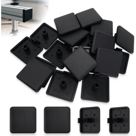 25 pièces 40x40 Capuchons de Protection profilé alu Plastique, Bouchons d'extrémité Tube carré Noir, Bouchon de Profil pour profilé alu, résistant à l'humidité Facile à Installer (1/5)