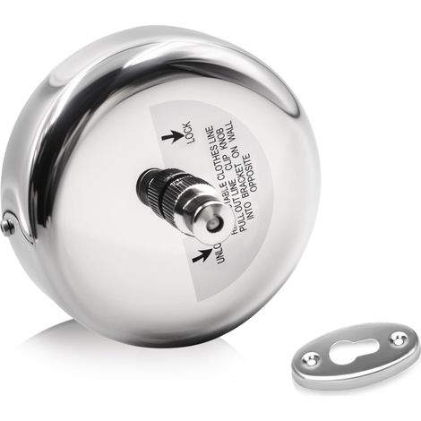 304 en Acier Inoxydable rétractable Étendoir Séchoir à Linge avec Corde réglable 2,8 m Line pour Salle de Bain,Finition polie