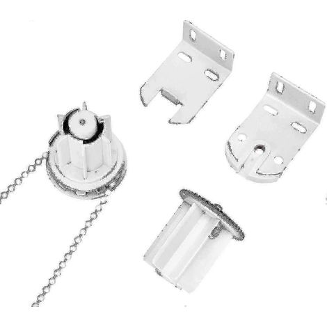 Kit de réparation pour store enrouleur 25 mm avec chaîne, support et embrayage métallique, mécanisme robuste et durable. (1/4)