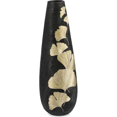 Porta vaso Bilboa ginkgo, color marrone e oro da 95 cm (1/2)