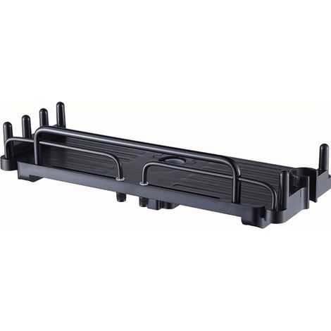 (Noir) étagère de Douche télescopique sans perage 28-44 cm, Suspendre pour Salle de Bain, étagère de Rangement pour Barre de Douche de 18 à 25 mm (1/5)