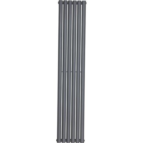 Warmehaus Vertical Radiator Oval Single Anthracite 1800 x 355mm (1/5)