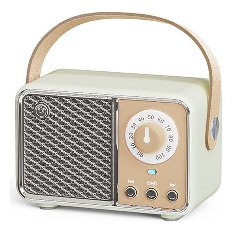 Altoparlante Bluetooth retrò, decorazione vintage, altoparlanti Bluetooth wireless, grazioso stile old-fashioned per cucina, scrivania, camera da letto, ufficio, feste, esterni, accessori kawaii (verd (1/5)