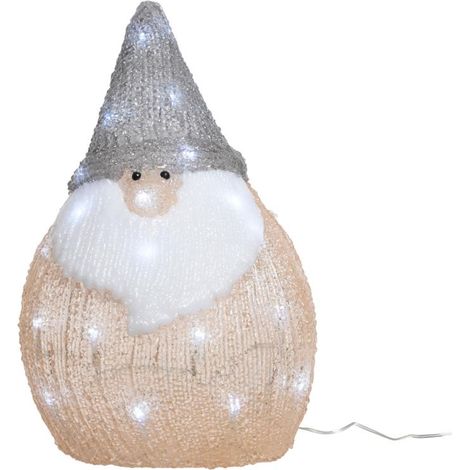 LED Acryl Santa aussen 24x21x37cm-30L,kaltweiß