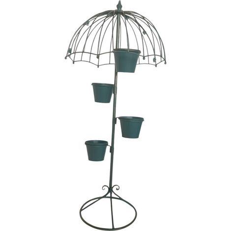 Garden Planter - Metal - L35 x W35 x H130 cm - Blue