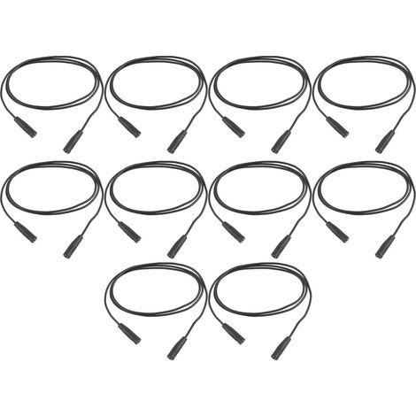 Fiche Banane Femelle-Femelle - Câble d'Extension Électrique 0,44 mm² - 15 A 1000 V - Pour Tests Électroniques - Lot de 10 (1/5)