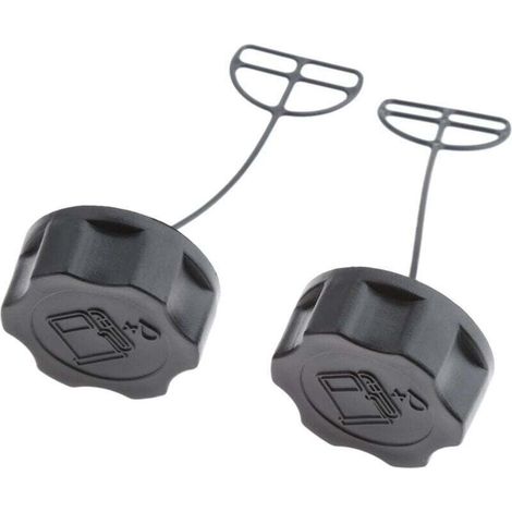 Bouchons de Réservoir de Carburant Bouchon d'Essence Carburant pour Tondeuse à Gazon,Débroussailleuse,2pcs- (1/4)