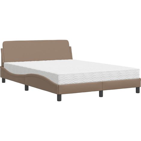 Maison Exclusive - Bett mit Matratze "Dover" Cappuccino-Braun 120 (1/5)