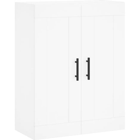 Armadio da parete design elegante 69,5 x 34 x 90 cm pratico spazio di archiviazione contemporaneo in legno bianco 020048931