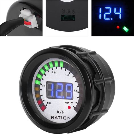 52-mm-Digitalanzeige mit blauer LED-Beleuchtung für das Luft-Kraftstoff-Verhältnis bei 4/6/8-Zylinder-Benzinfahrzeugen (1/5)