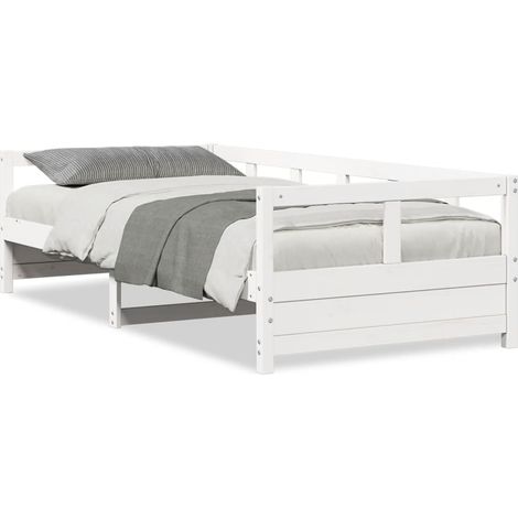 Maison Exclusive - Tagesbett ohne Matratze Weiß 90x200 cm Massivh