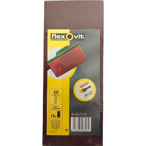 15 STK Schleifpapier für Schwingschleifer Körnung 50 Grob 115mm x 280mm