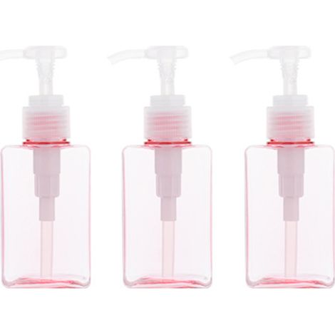 Distributeur de shampoing et d'après-shampoing de 150 ml, lot de 3 flacons à pompe vides, réutilisables et rechargeables pour gel douche, après-shampoing, lotion, désinfectant pour les mains (1/5)