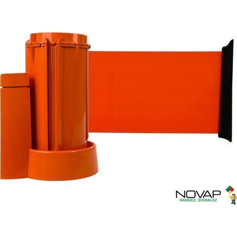 Enrouleur mural Orange avec sangle Orange 3m x 100mm - 2053624 (1/3)
