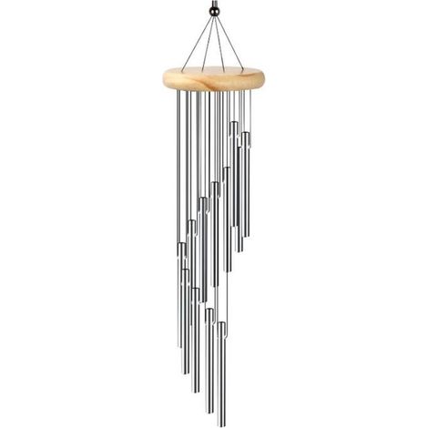 1 Pièce Carillon, Carillon a Vent Exterieur, Carillon à Vent, Carillons Décoratifs D\'extérieur, Carillon Exterieur Jardin,Argent (1/4)