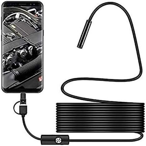 Caméra d'inspection de serpent USB, endoscope USB C étanche 2.0 MP IP67, caméra de type C avec 8 lumières LED réglables pour Android, PC (1/5)