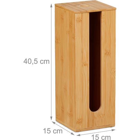 Portarotolo carta igienica fino a 4 rotoli bagno pratico in bambù naturale 130016591