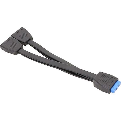 Câble d'extension USB 3.0 19/20 broches, répartiteur en Y 1 vers 2 (1/5)