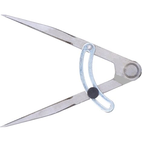 Compas à ailettes en acier au carbone, outil de traçage à angle réglable pour le travail du bois, 126 mm (1/5)