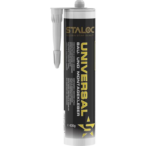 Staloc Universal Montagekleber - All-inOne Klebelösung - Baukleber für den Innen- als auch Außenbereich, 430g weiß (1/3)
