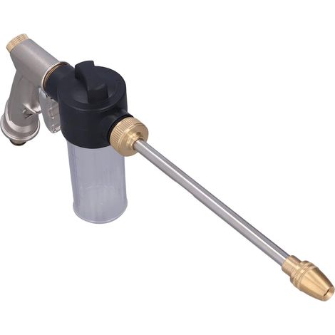 Pistolet à Eau Haute Pression Réglable, Buse en Laiton, Tige de Lavage en Acier Inoxydable, Débit D'eau Flexible, adapté au Lavage de Voiture, Arrosage de Jardin, Lavage (1/5)