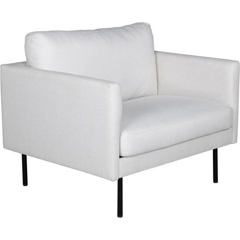 Fauteuil en Tissu "Zoom" 95cm Beige Clair (1/5)
