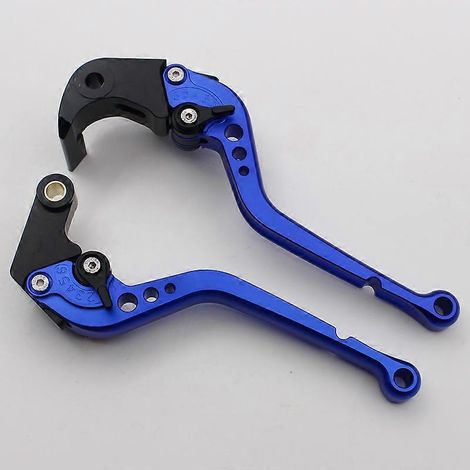 Applicable aux BMW Motorrad S1000R 2015-2019 : poignée de frein, poignée d'embrayage et levier de klaxon modifiés (poignée longue bleue). (1/5)