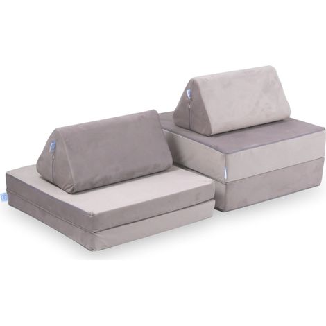 Montessori Standard Velvet Lila Mini-Spielsofa (1/2)