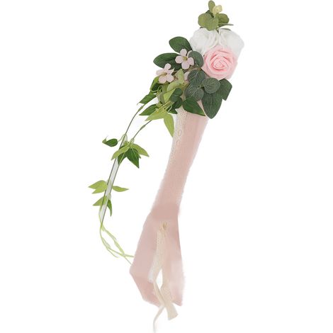 Fleur artificielle pour dossier de chaise, naturelle, parfaitement formée, pleine de pétales, magnifique décoration de rose pour une réception de mariage 17049 (1/5)