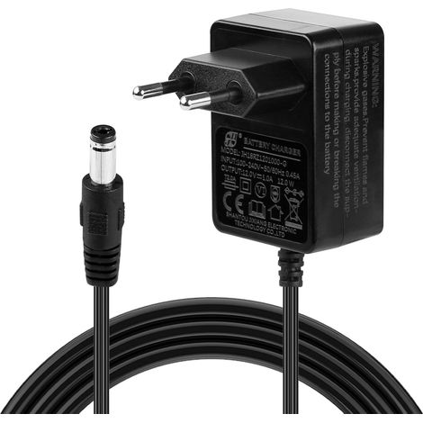 12V 1A Chargeur pour Voitures Électriques pour Enfants, Adaptateur Secteur avec Prise EU pour Moto, SUV, ATV, Quad, Tracteur et Autres Véhicules Électriques 12V 1000mA (1/5)