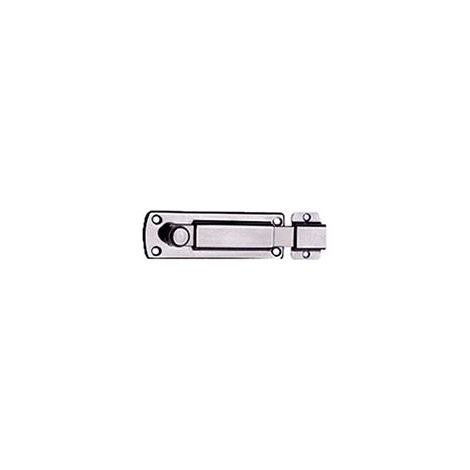 Catenaccio Inox con pomolo e riscontro 80 x 27 mm. - 1 pz.