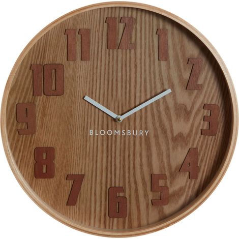 Interiors by Premier Easy To Read Brown Grain large Wall Clock, Retro Design Clock For Indoor, Versatile Functional Outdoor Clock (1/3)