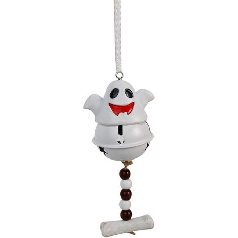 Réveil Fantôme d'Halloween Décoration Suspendue Mignonne en Résine Ornement de Porte Fantomatique Festif Suspension pour Friandises ou Cadeaux Facile à Porter Panneau Mural C C - couleur