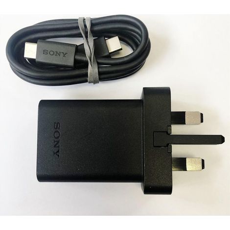 Compatible avec l'adaptateur secteur USB PD Type-C à 3 broches version britannique UCH32C, comprend un câble de données USB-C vers USB-C UCB24 - noir. (1/5)