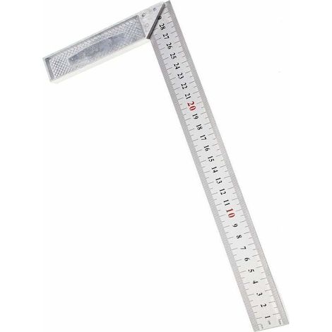 DEESSE SHOP - Ingénieur carré cadre carré combinaison carré 90 degrés métal règle à angle droit carré 30cm 1mm acier ingénieur test carré bois outil de mesure du bois (1/5)