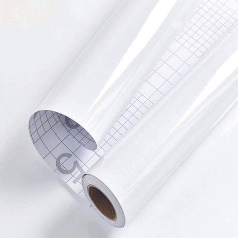 Papier adhésif meuble blanc brillant glitter 40×300 cm - vinyle PVC auto-adhésif, imperméable (1/5)