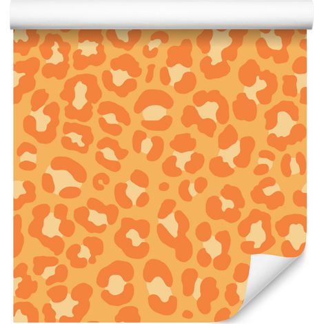 Papier peint cuir rose, orange, pêche et or 50x1000 cm (1/4)