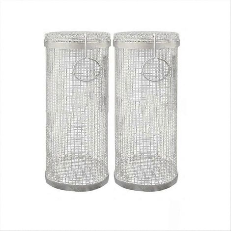 Grille de barbecue, cage à barbecue, ustensiles de cuisine de camping et de pique-nique, barbecue rond d'extérieur, grille de barbecue pour feu de camp, panier à barbecue roulant (1/5)