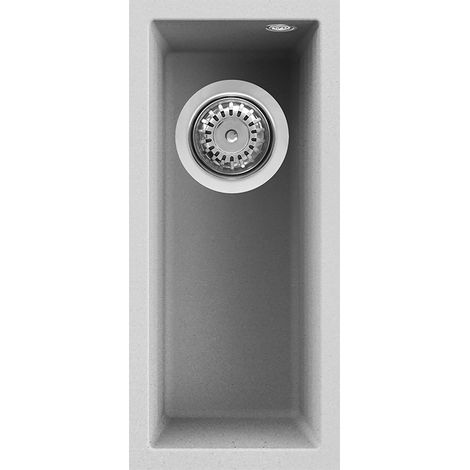 Lavello Elleci Incasso 1 vasca 20x44 Quadra 50 Sottotop Metaltek Grigio Aluminium LMQ05079BSO (1/3)